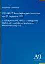 Europäische Kommission, Entscheidung der Kommission vom 20. September 2000 (OPC) auf blauem Hintergrund.