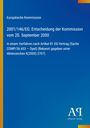 Europäische Kommission Entscheidung, Artikel 81 EG-Vertrag (Opel) Aktenzeichen K(2000) 2707. Blaue Gestaltung mit gelbem Streifen.