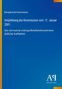 Europäische Kommission, Empfehlung vom 17. Januar 2001 über Blutalkoholkonzentration bei Kraftfahrern. Blaues Design.