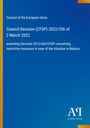 Council of the European Union: Council Decision (CFSP) 2022/356 of 2 March 2022, Buch