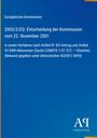Text: Europäische Kommission, 2003/2/EG: Entscheidung der Kommission vom 22. November 2001. Einfaches Design mit blauem Hintergrund.