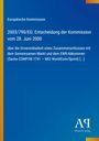 Europäische Kommission, Entscheidung der Kommission vom 28. Juni 2000, blauer Hintergrund, gelber Rand.