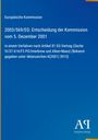 Europäische Kommission, Entscheidung 2003/569/EG, 5. Dezember 2001. Blaues Cover mit Antiphon Verlag Logo.