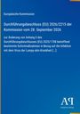 Europäische Kommission: Durchführungsbeschluss (EU) 2026/2215 der Kommission vom 28. September 2026, Buch