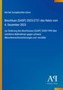„Beschluss (GASP) 2023/2721 des Rates vom 4. Dezember 2023“ steht auf blauem Hintergrund. Links gelber Streifen.