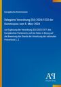 Text auf blauem Hintergrund: "Europäische Kommission, Delegierte Verordnung (EU) 2024/1232 [...]". Logo des Antiphon Verlags.