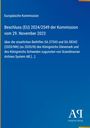 Text über EU-Beschluss zu Dänemarks und Schwedens Beihilfen für Scandinavian Airlines. Dunkelblauer Hintergrund.