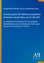 Verordnung (EU) 2021/888 des Europäischen Parlaments. Blauer Hintergrund, orange-gelber Streifen links.
