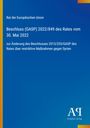 Rat der Europäischen Union, Beschluss (GASP) 2022/849, Änderung Maßnahmen Syrien. Blaues Design, Antiphon Verlag.
