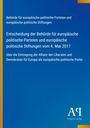 Behörde für europäische politische Parteien und europäische politische Stiftungen: Entscheidung der Behörde für europäische politische Parteien und europäische politische Stiftungen vom 4. Mai 2017, Buch