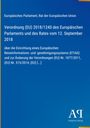 Europäisches Parlament: Verordnung (EU) 2018/1240 des Europäischen Parlaments und des Rates vom 12. September 2018, Buch
