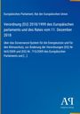 Verordnung (EU) 2018/1999 über das Governance-System für die Energieunion. Blaues Design mit einem Logo.