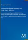 Titel: "Commission Delegated Regulation (EU) 2026/73 of 4 July 2025". Blau mit weißem Text, unterem Logo.