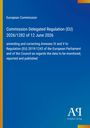 Titel: "Commission Delegated Regulation (EU) 2026/1282 of 12 June 2026". 
Blauer Hintergrund mit gelbem Streifen links. Logos unten.