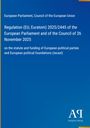 Titel: Regulation (EU, Euratom) 2025/2445. Europäisches Parlament; blauer Hintergrund, Verlag: Antiphon.