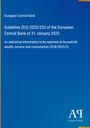 Leitlinie der Europäischen Zentralbank vom 31. Januar 2025 zu Haushaltseinkommen; blau mit Verlagssymbol.