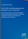 Text: "Europäische Kommission, 2012/135/EU: Durchführungsbeschluss vom 28. Februar 2012, Antiphon Verlag". Blauer Hintergrund.