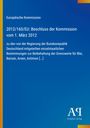 Europäische Kommission, Text zu EU-Beschluss vom 1. März 2012 über Grenzwerte für Blei und andere Elemente. Blau und gelb.