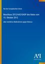 Text: "Rat der Europäischen Union. Beschluss 2012/642/GASP vom 15. Oktober 2012 über restriktive Maßnahmen gegen Belarus." Logo: "Antiphon Verlag." Blauer Hintergrund.