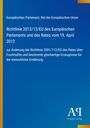 Text über EU-Richtlinie zu Fruchtsäften auf blauem Hintergrund. Logo von Antiphon Verlag unten rechts.