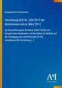 "Verordnung (EU) Nr. 206/2012 der Kommission, Gestaltung. Blaue Fläche, vertikaler gelber Streifen links, AR Logo unten."