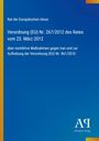 Verordnung (EU) Nr. 267/2012 zu Maßnahmen gegen Iran. Blaue Seite mit gelbem Rand, Logo Antiphon Verlag unten.