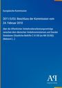 Text: "Europäische Kommission, 2011/3/EU: Beschluss der Kommission vom 24. Februar 2010". Blaues Design mit kleinem Logo.
