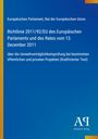 Titel: Richtlinie 2011/92/EU. Thema: Umweltverträglichkeitsprüfung. Farben: Blau mit gelbem Streifen. Logo unten.