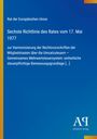 Text: Rat der Europäischen Union, Sechste Richtlinie des Rates vom 17. Mai 1977 zur Harmonisierung der Rechtsvorschriften. Unten rechts ist ein Logo des Antiphon Verlags. Der Hintergrund ist blau mit einem gelben Streifen links.