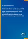 "Richtlinie des Rates vom 21. Januar 1980" steht in Weiß auf Blau, mit gelbem und rotem Streifen am Rand. Unten: Antiphon Verlag-Logo.