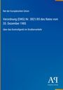 „Rat der Europäischen Union, Verordnung (EWG) Nr. 3821/85, 20. Dezember 1985.“ Blauer Hintergrund, gelbe Details.
