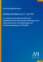 Rat der Europäischen Union, Richtlinie des Rates vom 27. Juli 1976, blaue Hintergrundfarbe.