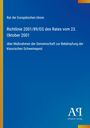 Text über EU-Richtlinie zur Schweinepestbekämpfung auf blauem Hintergrund, unten ist ein Logo vom Antiphon Verlag.