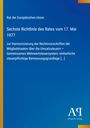 "Sechste Richtlinie des Rates vom 17. Mai 1977. Blaues Layout mit gelbem Rand und kleinem Verlagslogo unten rechts."