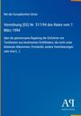 Text über EU-Verordnung zu Textileinfuhren. Logo des Antiphon Verlags. Hintergrund in Blau.