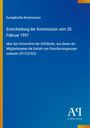 Text: "Europäische Kommission, Entscheidung der Kommission vom 28. Februar 1997." Blaues Cover, gelber Rand, Verlagssymbol unten.