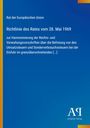 "Richtlinie des Rates vom 28. Mai 1969", blauer Hintergrund, gelbe Streifen links, weißer Text oben, Antiphon Verlag-Logo unten.