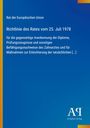 "Richtlinie des Rates vom 25. Juli 1978" auf blauem Hintergrund. Links gelber Streifen, rechts unten Logo vom Antiphon Verlag.