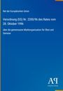 Text: "Verordnung (EG) Nr. 2200/96 des Rates vom 28. Oktober 1996 über die gemeinsame Marktorganisation für Obst und Gemüse." Oben "Rat der Europäischen Union", unten "Antiphon Verlag." Auf blauem Hintergrund.