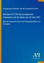 Richtlinie 97/7/EG des Europäischen Parlaments über Verbraucherschutz im Fernabsatz. Blaues Hintergrunddesign.