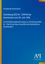 Text zur Verordnung der Europäischen Kommission auf blauem Hintergrund. Links gelber Streifen. Rechtes Logo: "ΑΡ Antiphon Verlag".