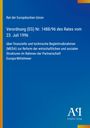 Text: „Rat der Europäischen Union. Verordnung (EG) Nr. 1488/96 des Rates vom 23. Juli 1996.“ Logo unten rechts.