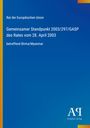Rat der Europäischen Union: Gemeinsamer Standpunkt 2003/297/GASP, 28. April 2003, Birma/Myanmar. Blaues Design, Verlagslogo unten.