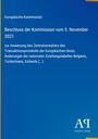 Text auf blauem Hintergrund: "Europäische Kommission, Beschluss der Kommission vom 5. November 2021". Unten rechts Logo "Antiphon Verlag".