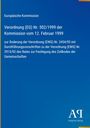 Text der Europäischen Kommission über eine Verordnung von 1999 zur Änderung des Zollkodex; blaues Layout, Logo unten rechts.