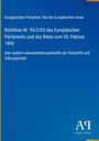 Richtlinie Nr. 95/2/EG, betr. Lebensmittelzusatzstoffe; blauer Hintergrund mit gelben und orangefarbenen Streifen.
