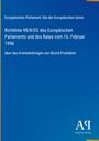 Titel "Richtlinie 98/8/EG", Inverkehrbringen von Biozid-Produkten. Europäisches Parlament. Blau mit Verlag-Logo unten.