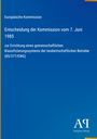 Text: Entscheidung der Kommission vom 7. Juni 1985 zur Errichtung eines Klassifizierungssystems. Blauer Hintergrund.