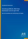 „Europäische Kommission: Verordnung (EWG) Nr. 890/78 über Zertifizierung von Hopfen.“ Hintergrund in Blau.