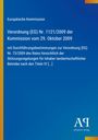 „Verordnung (EG) Nr. 1121/2009 der Kommission vom 29. Oktober 2009“ auf blauem Hintergrund, Logo unten rechts.